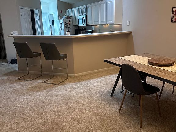 View of Kitchen from Living-Dining Area