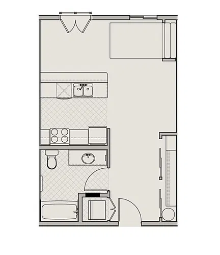 Floor plan Studio B