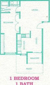 1 bedroom floor plan