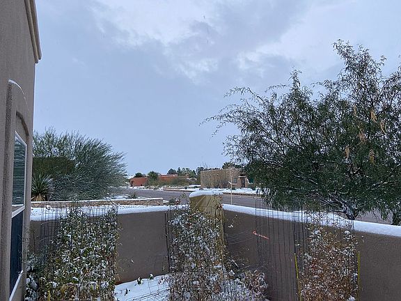 Front courtyard snow