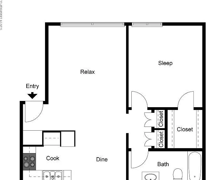 Large 1 Bed 1 Bath