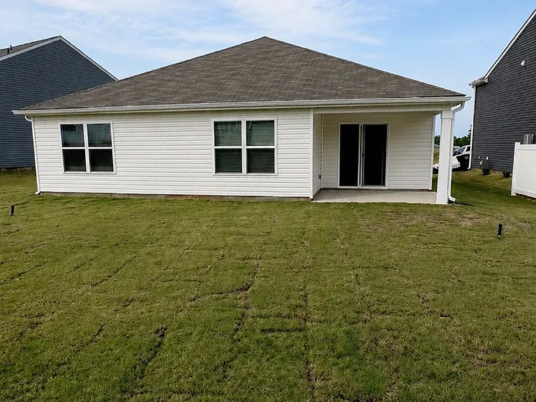 Large and level backyard