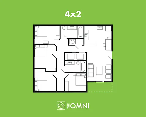 Floor plan 4X2