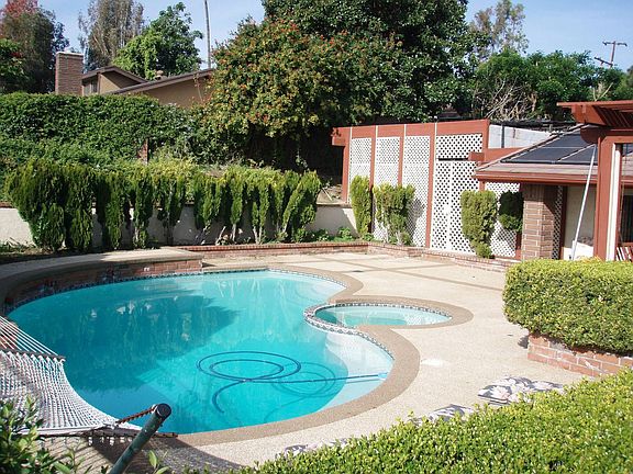 pool in backyard