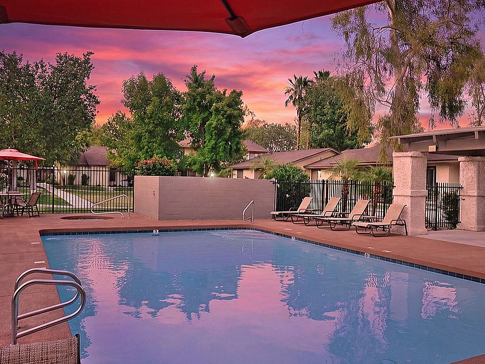 Resort-Style Pool at Sunset