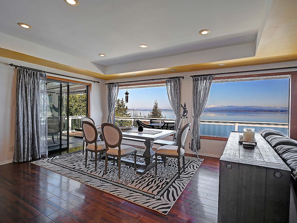 Huge picture windows facing east with sweeping views of Port Susan