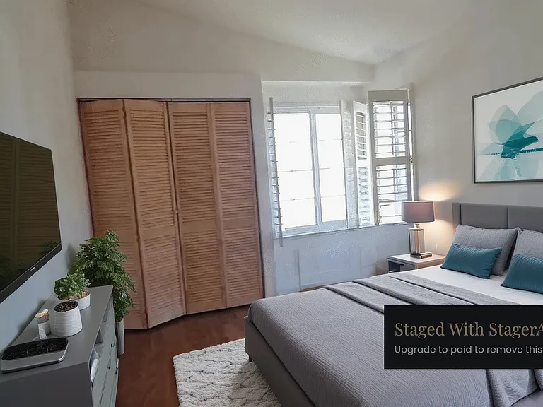 Virtually staged 2nd bedroom