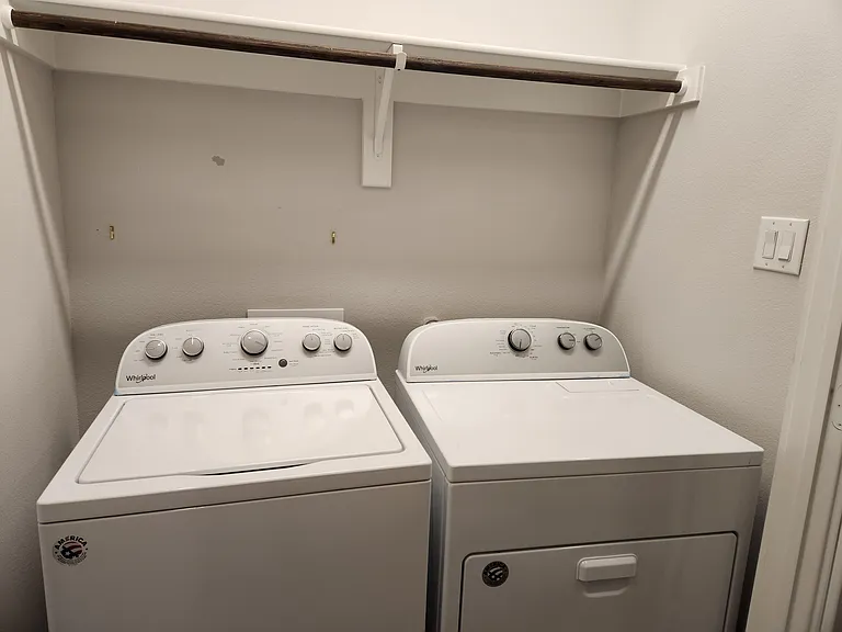 Walk in washer and dryer room