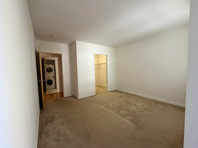 Bedroom towards hall and bathroom.
