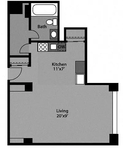 Floor plan Studio - S1E