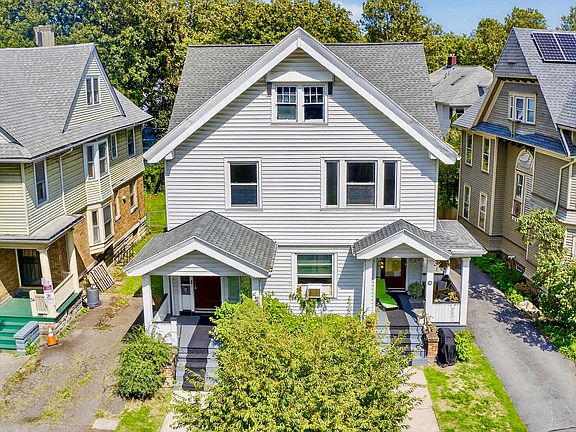 Private entry and covered porch shown on the right front of the house