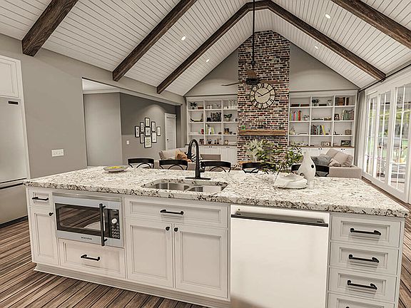 Kitchen and Living Room