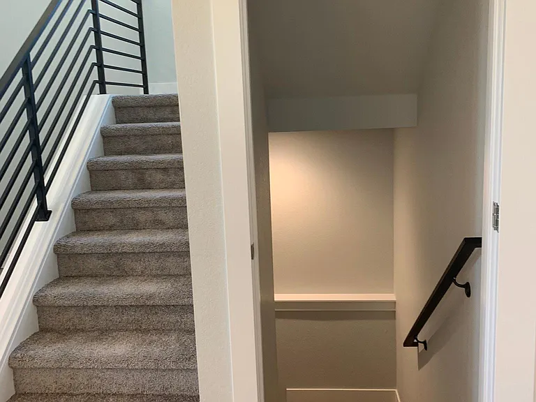 Upstairs and downstairs from first floor