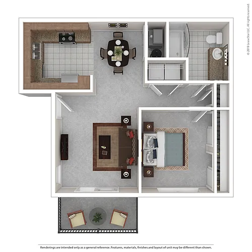 Floor plan One Bedroom One Bath