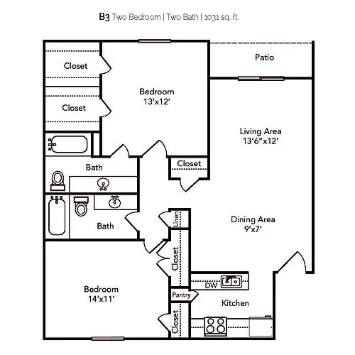 Floor plan B3