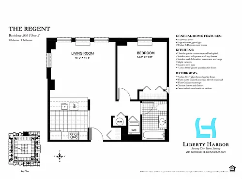 Floor plan 30 REGENT-1 BEDROOM PLAN D