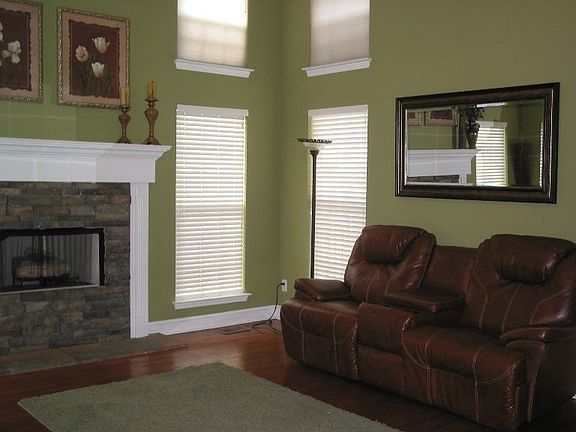 Great room with hardwood floors