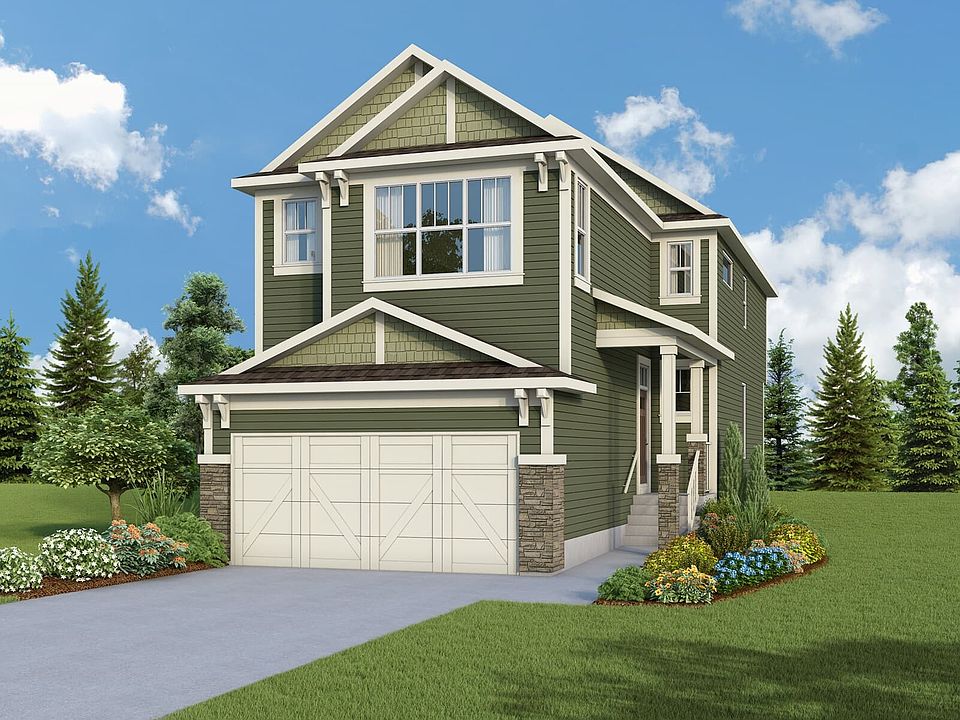Exterior view of the Arts and Crafts Elevation for the Cheyenne model by Brookfield Residential in C