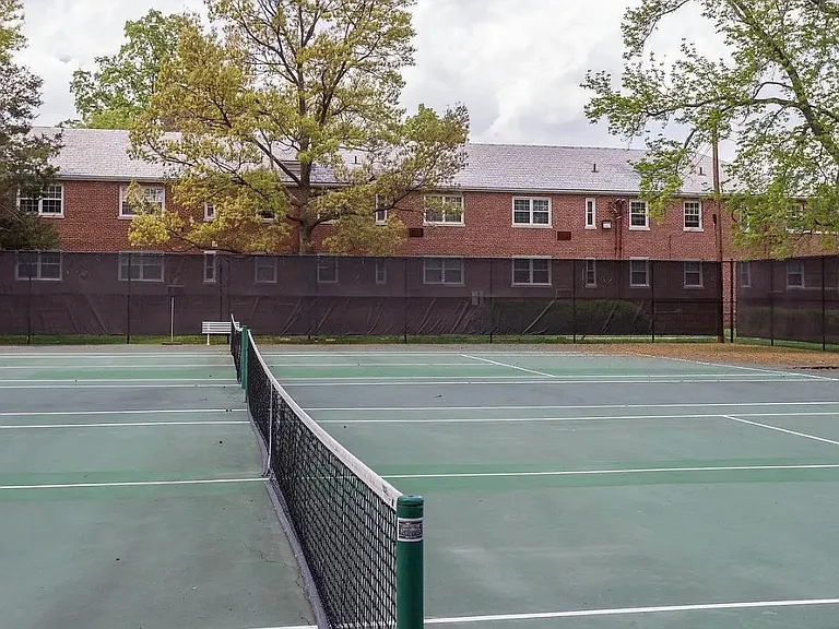 Tennis courts right outside the unit towards the back of the outdoor parking lot