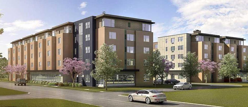 Campus walk apartments directly across the street 