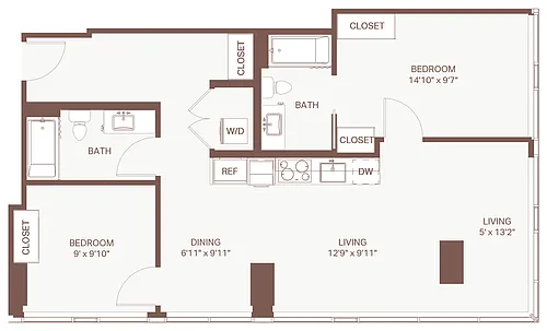 Floor plan 2x2 E24 Olympic