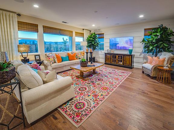 The Aurora Family Room at Cerrato in Hollister by Century Communities