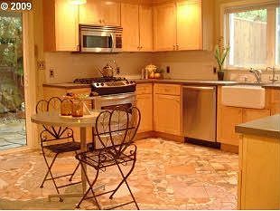 Kitchen - custom tile floor