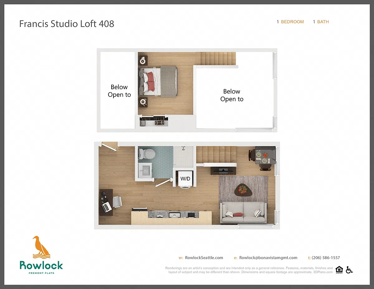 Floor plan Francis Studio Loft 408
