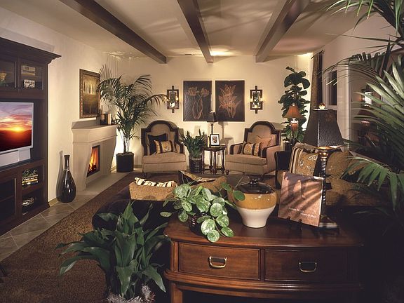 Family room of model hom