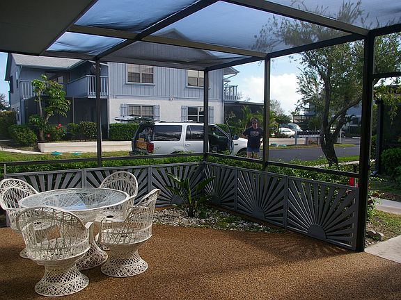 Screened porch for relaxing