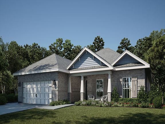 Taylor front exterior rendering at a Meritage Homes community in Gulfport, MS.