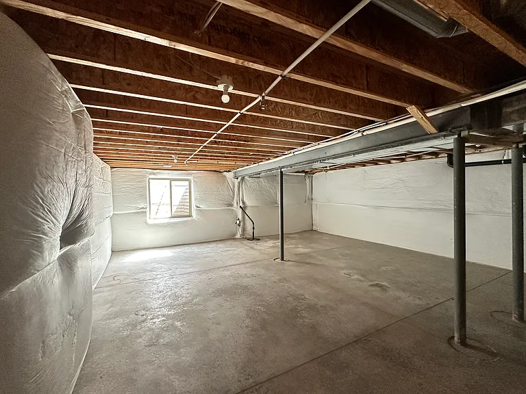 Large full basement for storage.