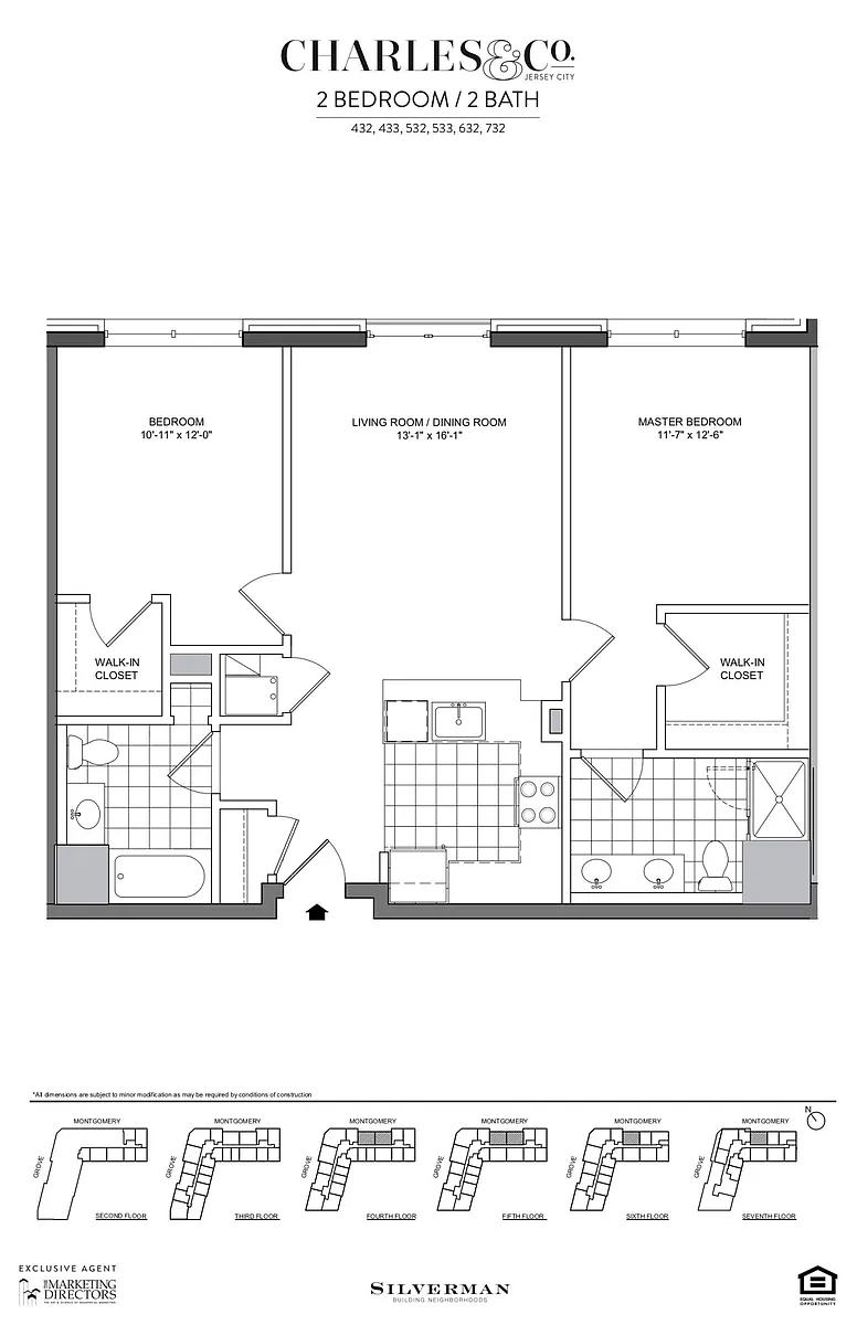 Floor plan Two Bedroom 32|33 Line