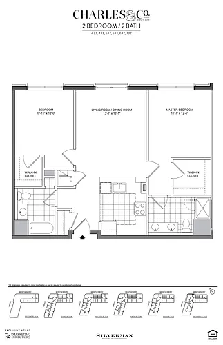 Floor plan Two Bedroom 32|33 Line