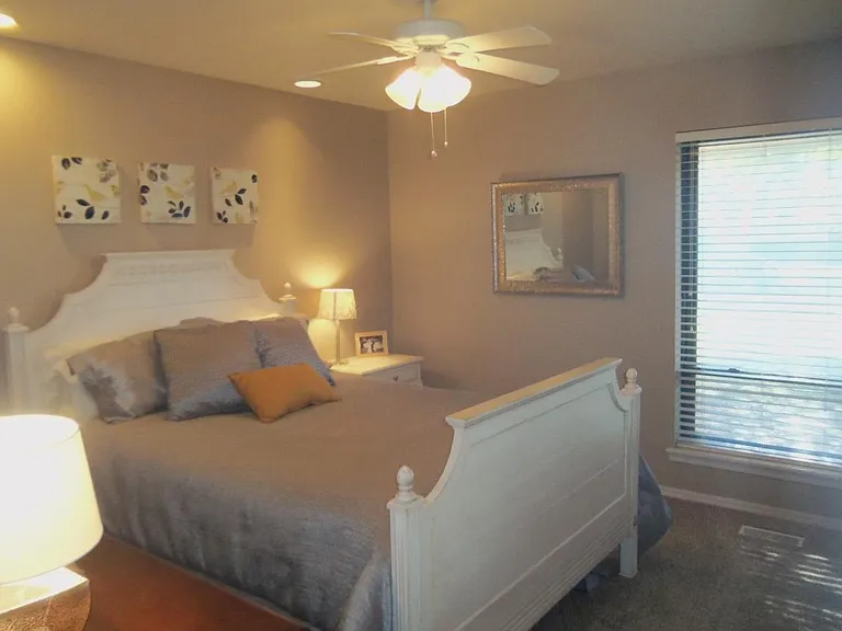 Walls are painted Downy White now, but this shows you the size with furniture