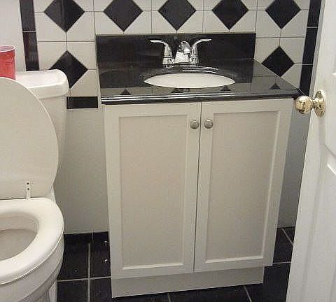 Granite floors and sink