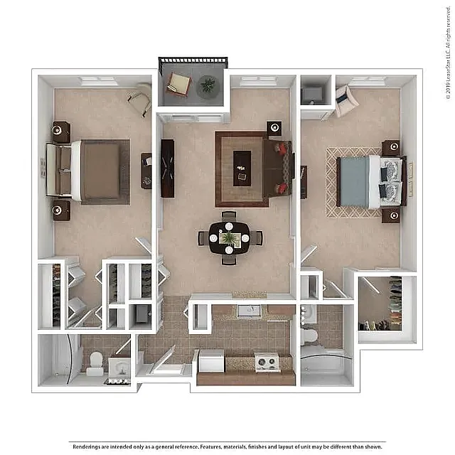 Floor plan Two Bedroom
