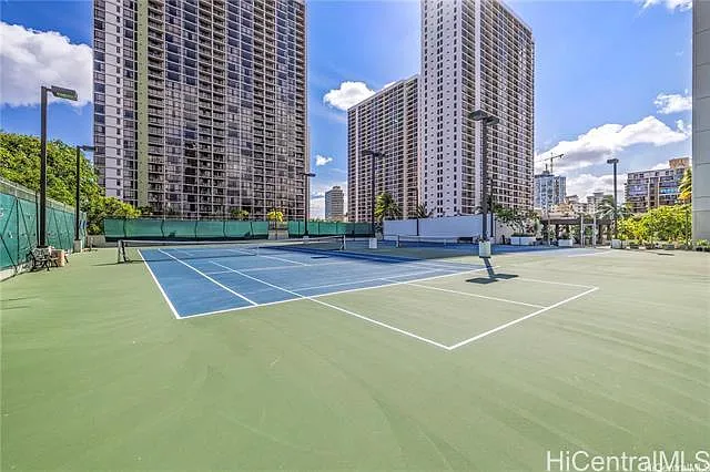 Tennis courts on roof