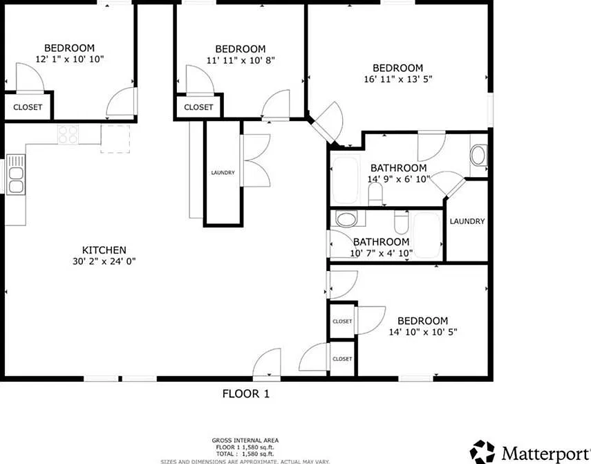 4 bed, 2.0 bath, 1580 sqft, $2,000 — Photo 2