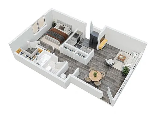 Floor plan 1 Bedroom 1 Bathroom