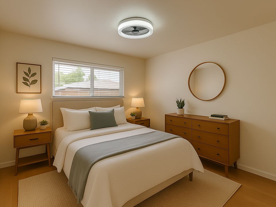 Staged bedroom
