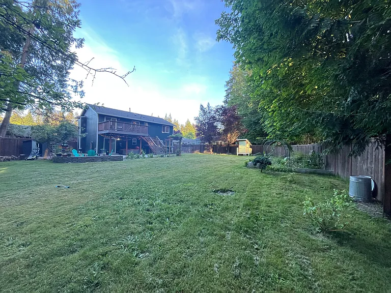 spacious back yard