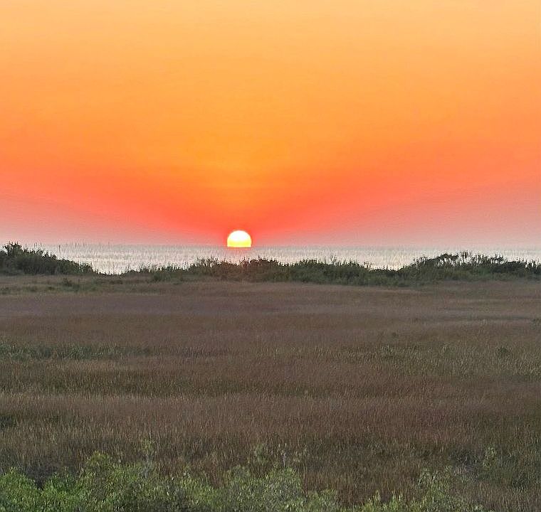 Sunset view from deck 
