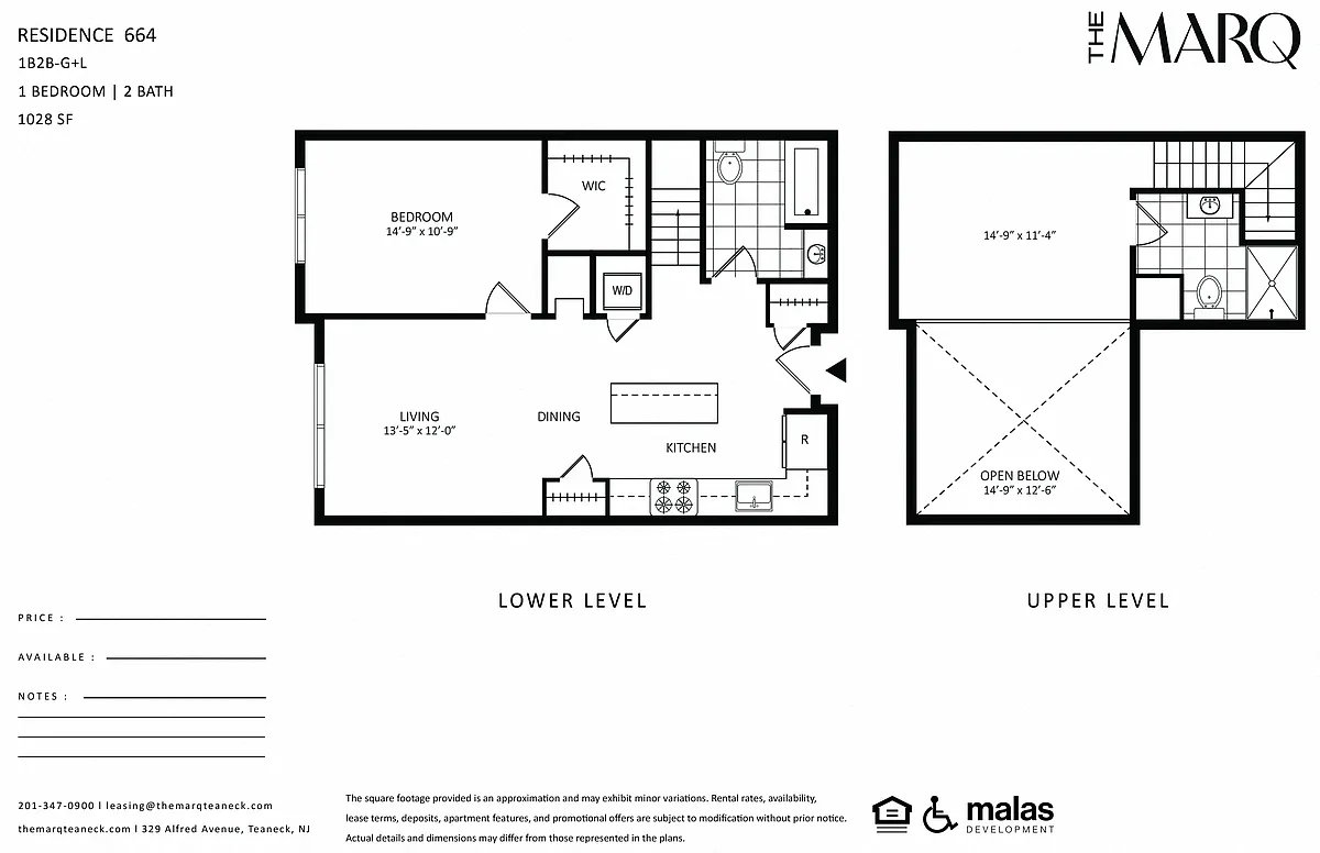 Floor plan 1B2B-G+L