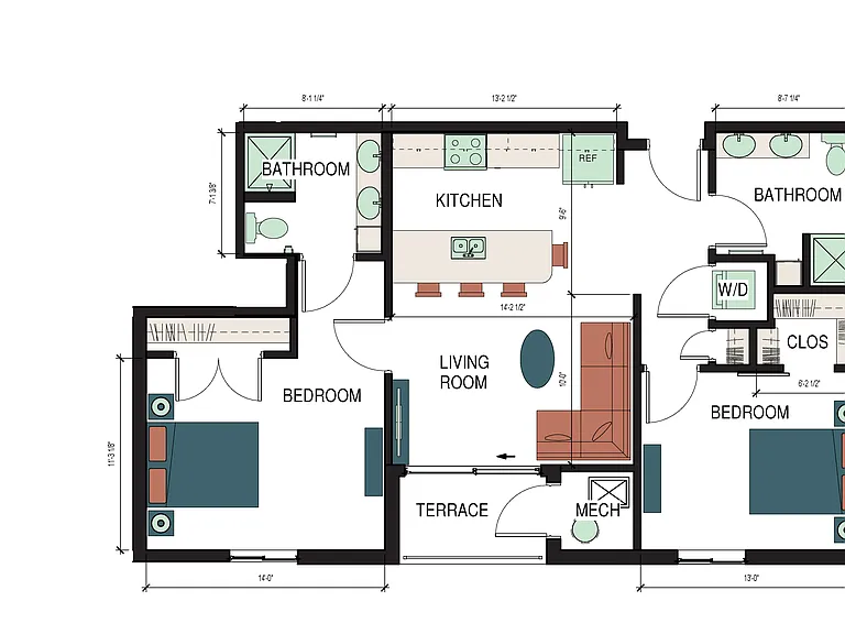 SIX_2D Floor Plans - Dimensions - Hubbard SIX_2D Floor Plans - Dimensions - Hubbard