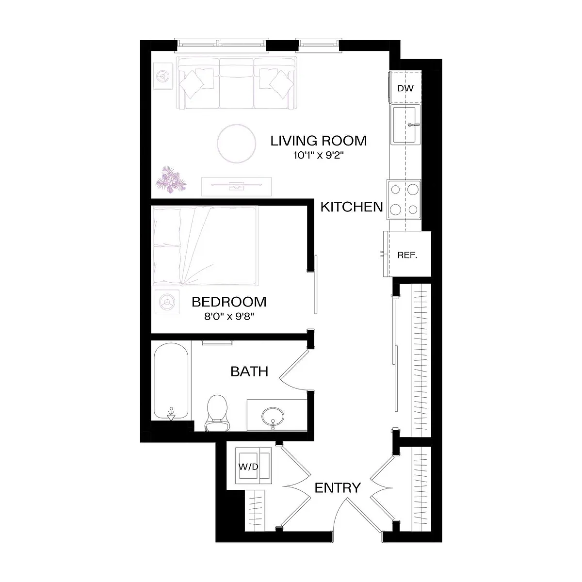 Floor plan U2 Furnished
