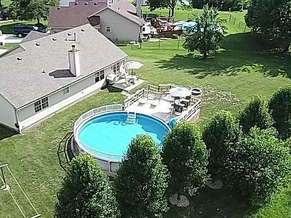 Drone View of the Back of the property