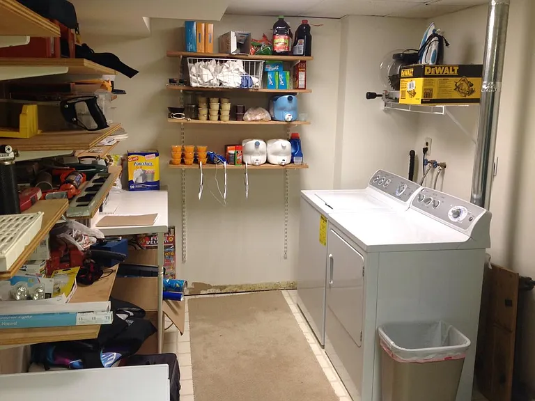 Basement Storage and Laundry Room