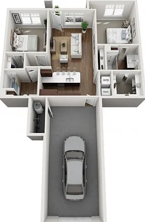 Floor Plan 2H | Seasons at Orchard Hills | Apartments in Oak Creek, WI Floor Plan 2H | Seasons at Orchard Hills | Apartments in Oak Creek, WI