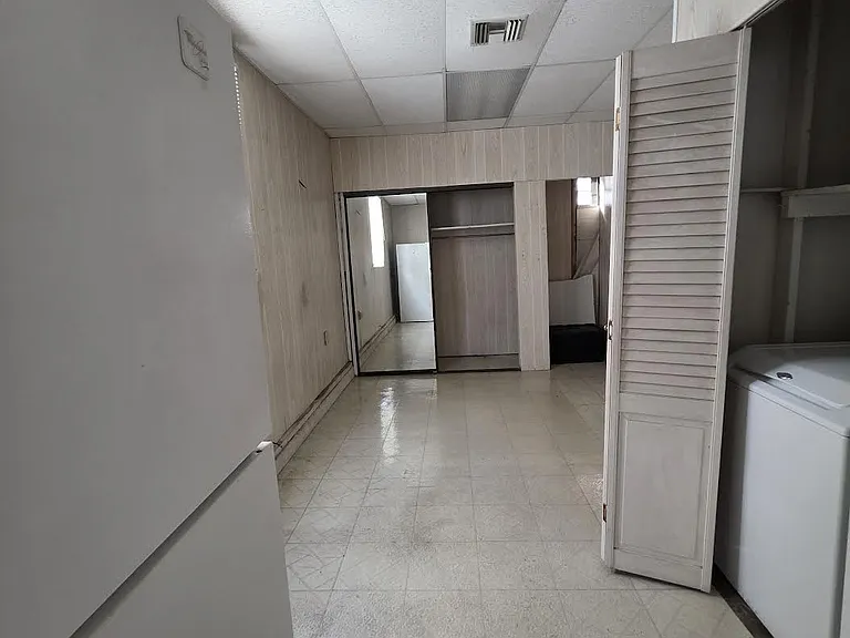 Washer/Dryer, fridge and storage